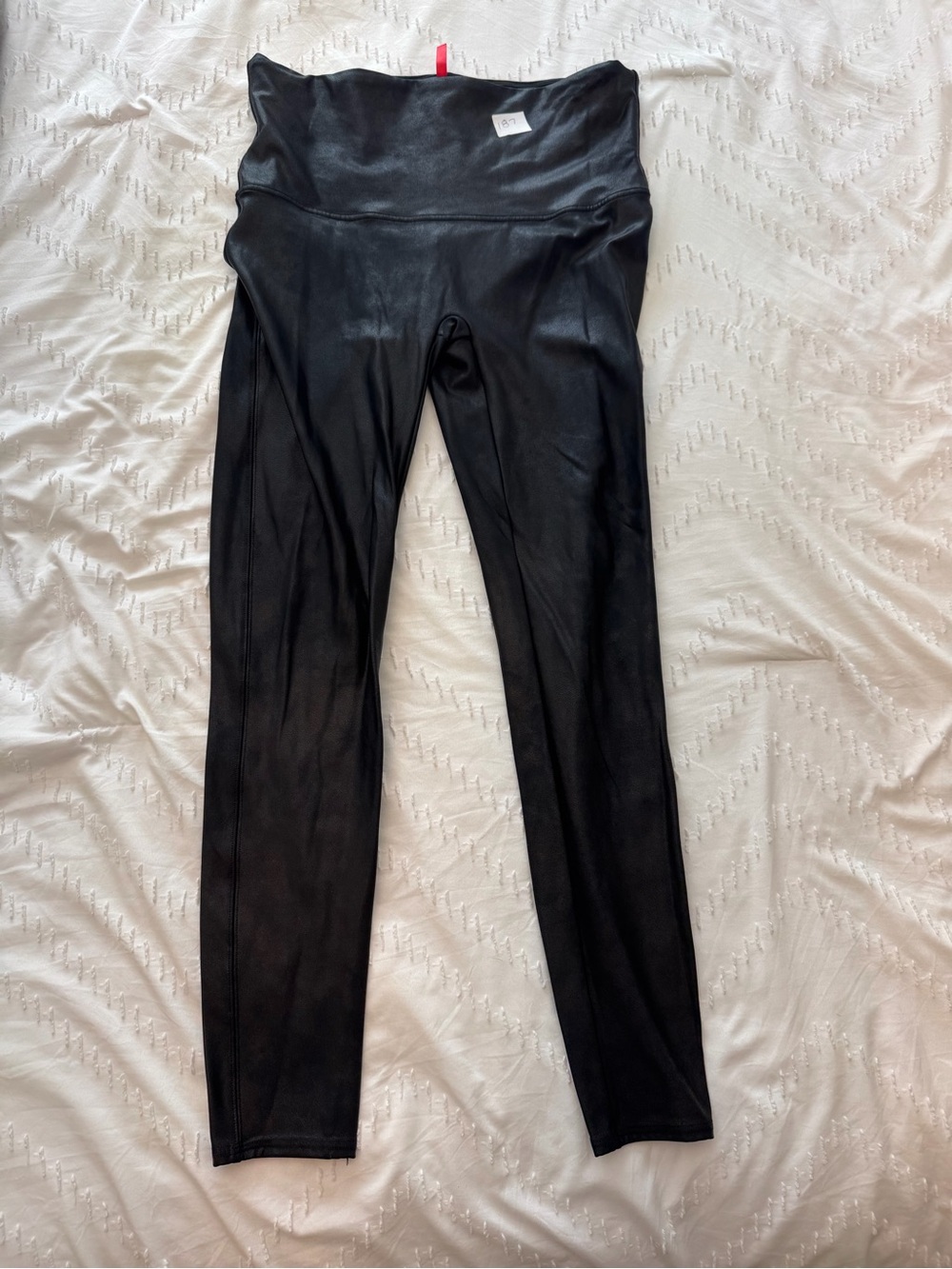 SPANX Black Faux-Leather High-Rise Leggings